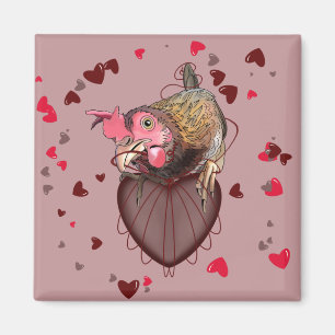Chicken Pulling Heartstrings Magnet