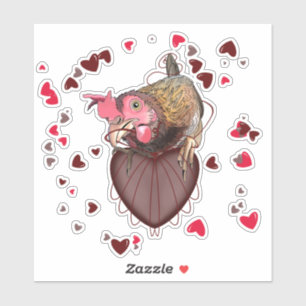Chicken Pulling Heartstrings  Sticker