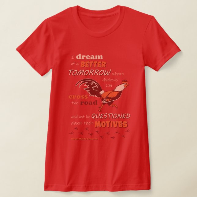 Chicken Quotation Slim Women's T-Shirt (Laydown)