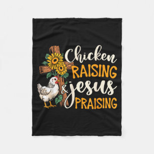 Chicken Raising & Jesus Praising Faith Farm Li Fleece Blanket