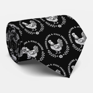 Chicken Raising & Jesus Praising Tie