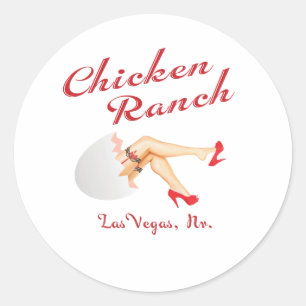 Chicken Ranch Las Vegas Nevada Classic Round Sticker