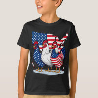 Chicken Red White Blue Patriotic Rooster 4th Of Ju