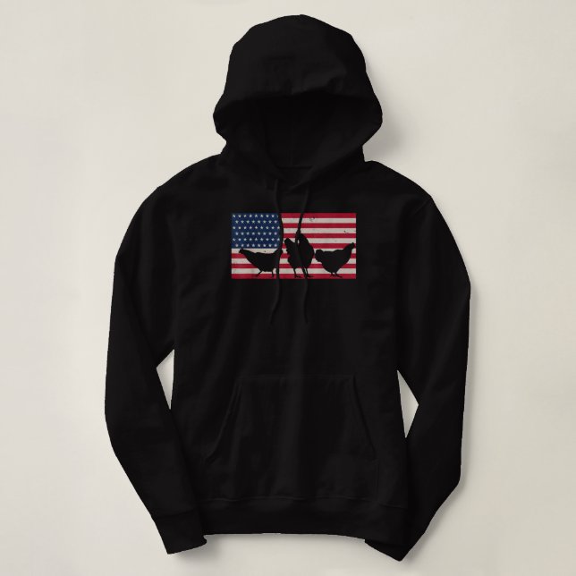 chicken roaster Regulate Your Rooster Funny retro  Hoodie (Design Front)