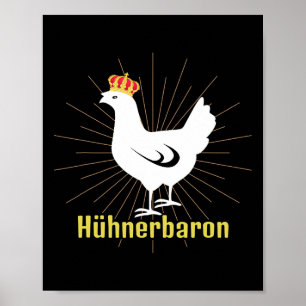 Chicken Ron Funny Chickens Whisper Farmer Chicken Poster