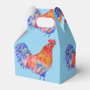 Chicken Rooster Boys Birthday Customizable Name Favor Box