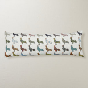 Chicken Rooster Colourful Pattern Farm Body Pillow