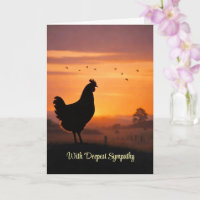 Chicken Rooster Sympathy Loss Silhouetted Bird
