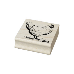 Chicken Rubber Stamp