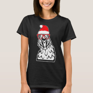 Chicken Santa Hat Christmas Farm Animal X Mas Paja T-Shirt