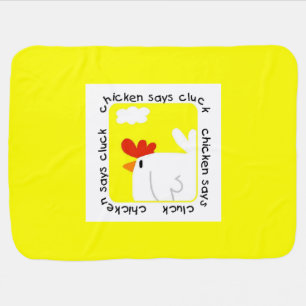 Chicken Says Cluck Baby Blanket