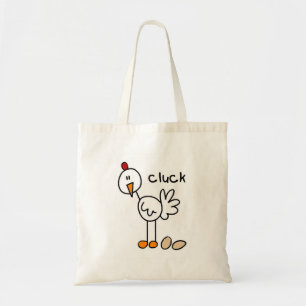 Chicken Says Cluck T-shirts and Gifts Tote Bag
