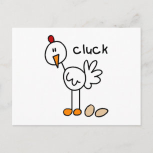Chicken Says Cluck Tshirts and Gifts Postcard