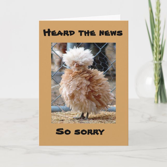 CHICKEN SAYS-IN A CAGE/BAD HAIR DAY-OVER THE HILL CARD (Front)
