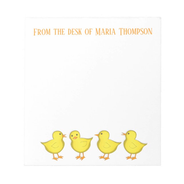 Chicken Scratch Chics Spring Whimsical Fun Notepad (Front)