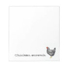 Chicken scratch paper pad