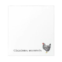 Chicken scratch paper pad