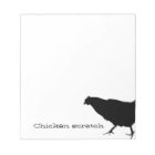 Chicken scratch paper pad black silhouette chicken
