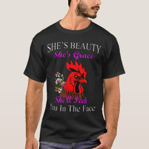 Chicken She Is Beauty She Is Christmas T-Shirt