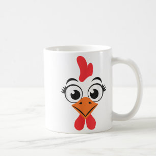 Chicken Shirt Adult Kids Men Women Chicken Hen Fac Coffee Mug