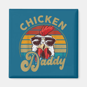 Chicken-shirt Rooster Daddy Vintage Farmer Funny D Magnet