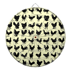 Chicken Silhouettes Dartboard
