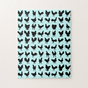 Chicken Silhouettes Jigsaw Puzzle