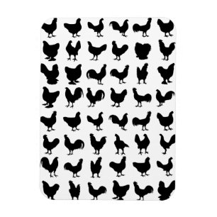 Chicken Silhouettes Magnet