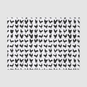 Chicken Silhouettes Tissue Paper