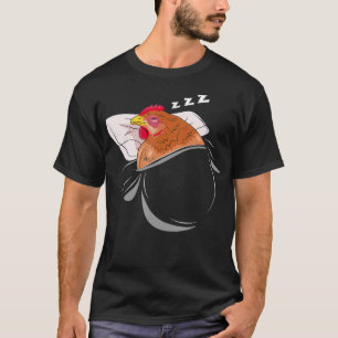 Chicken Sleeping Pyjamas Nap PJs Outfit Farmer T-Shirt