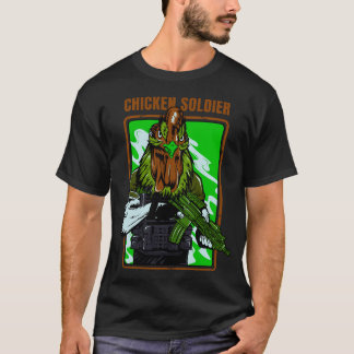 Chicken Soldier Graphic T-shirt