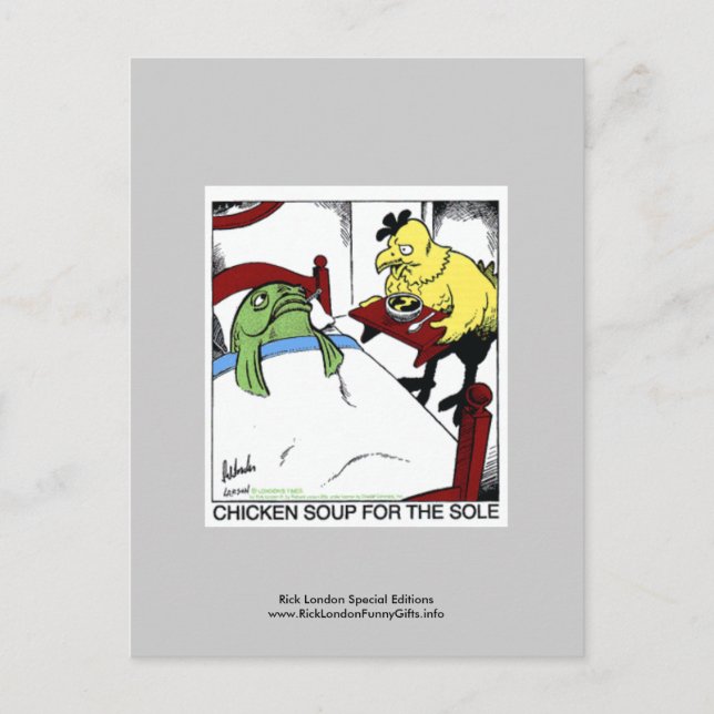 Chicken Soup 4 The Sole Cartoon Postcards (Front)