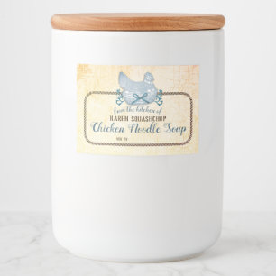 chicken soup casserole home canning label