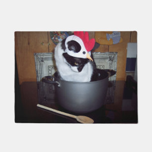 Chicken Soup Cat Kitchen Mat