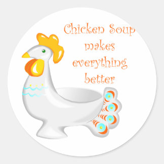 Chicken Soup Classic Round Sticker