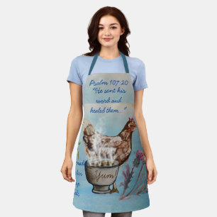chicken soup healing scripture apron