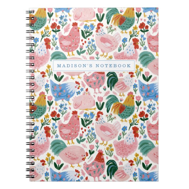 Chicken Spiral Photo Notebook (Front)
