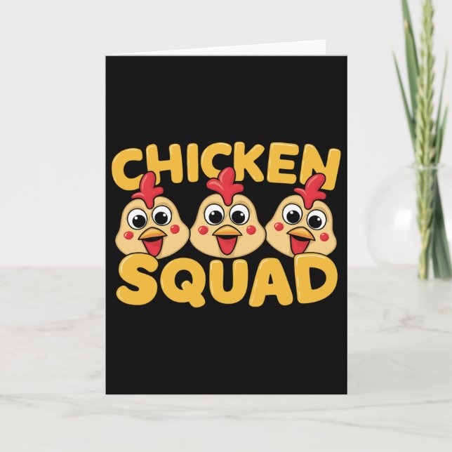 Chicken Squad Design For Chicken Lover Stuff Kids  Card (Front)