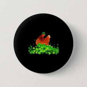 Chicken St Patricks Day Chicken Lover Irish Shamro 2 Inch Round Button