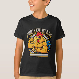 Chicken Stars Strong Wrestling Brawler Rooster Mas T-Shirt