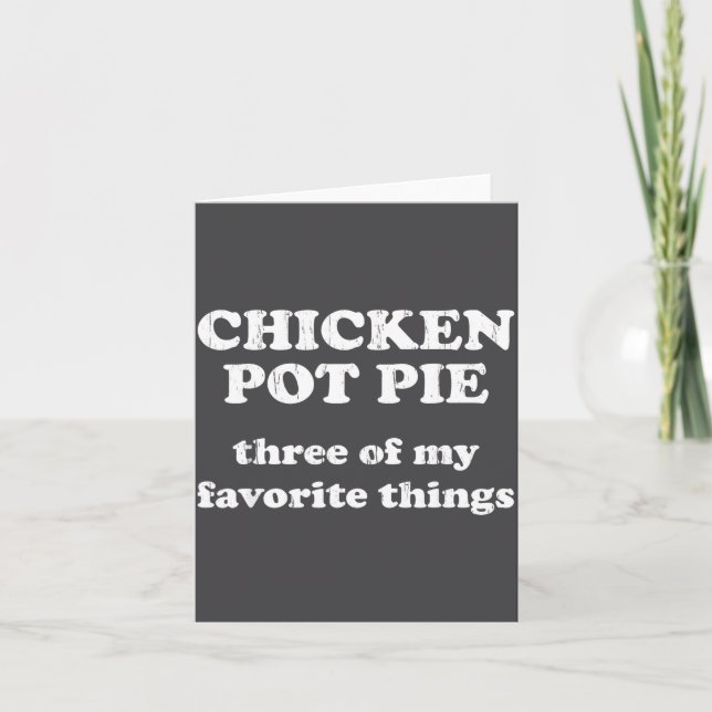 Chicken T E Three Of My Favorite Things Funny Chri Card (Front)