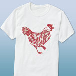 Chicken T-Shirt<br><div class="desc">A hen design for chicken and poultry lovers,  farmers,  small holders and chicken whisperers.  Original art by Nic Squirrell.</div>