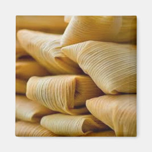 Chicken Tamales 2 Inch Square Magnet