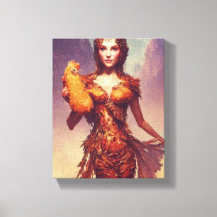 Chicken Tendies Goddess Canvas Print