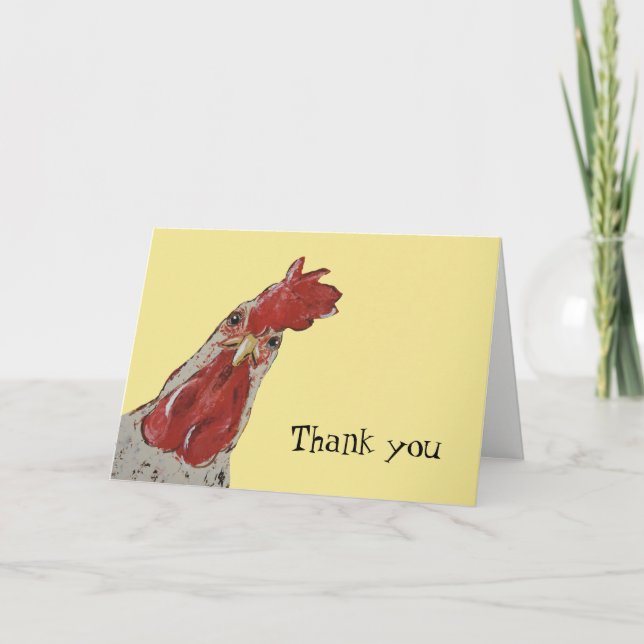 Chicken, Thank you note Card (Front)