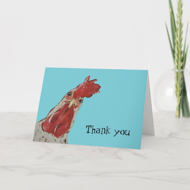 Chicken, Thank you note Card (Front)