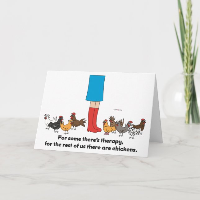 Chicken Therapy - Greeting Card (Front)