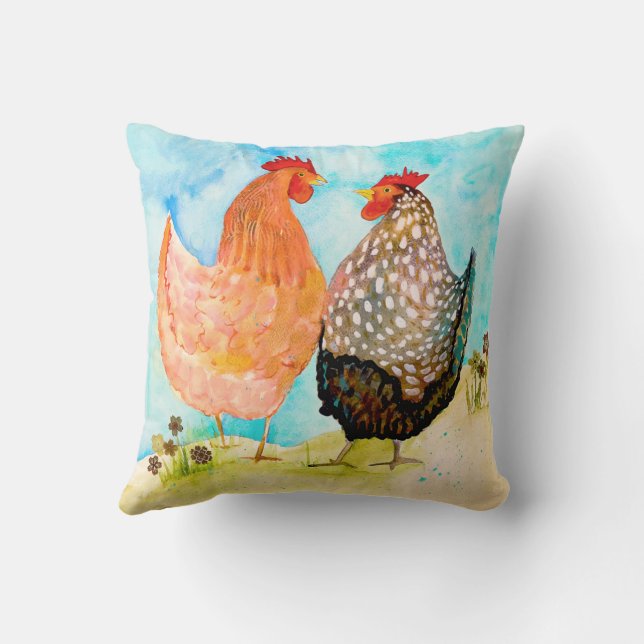 Chicken Throw Pillow (Back)