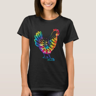 Chicken Tie Dye Chicken Farmer Farm Mens Womens T-Shirt