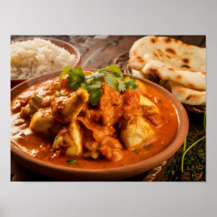 Chicken Tikka Masala Curry with Rice  Poster